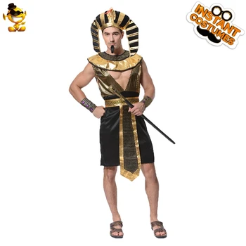 Om Adult Faraon Egiptean Costum Rochie Fancy în Carnaval Petrecere Cosplay Egipt Faraon Tunica Costum