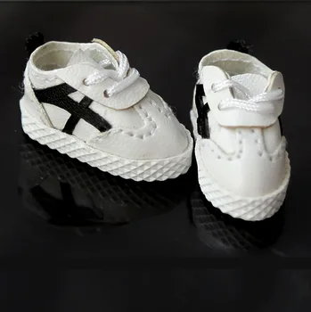 O pereche de ob11 pantofi pentru copii ddf body9 SGC element de corp cap de lut pantofi casual sălbatice mici, albe, pantofi sport, pantofi papusa accesorii