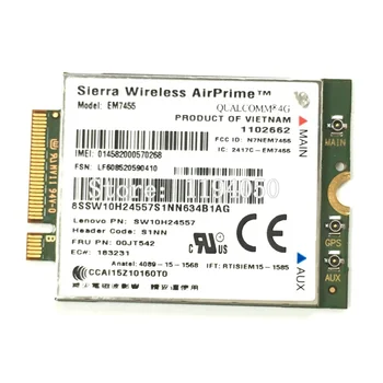 EM7455 Sierra Wireless FDD / TDD LTE 4G Modul Gobi6000 Pentru Lenovo FRU: 00JT542 01AX756 T460 T460p L560 Йога 260 P50