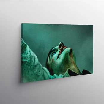 Joaquin Phoenix Joker Film Poster Poster Înrămat Cadru De Lemn Panza Pictura Arta De Perete Decor Dormitor Studiu Decor Acasă Printuri