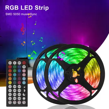 Rgb 5050 LED Bandă 12V TV de Fundal Panglică Led-uri de Muzică Sync LED Lumina de Neon Banda smd 5050 Lampa de Noapte Cu Telecomanda Lampa