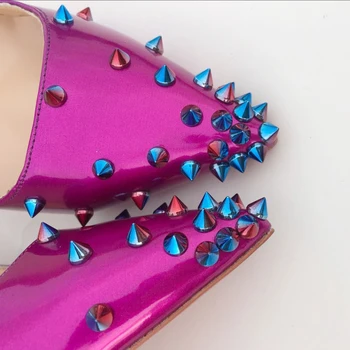 Stylesowner 2020 Femei Pantofi Pompe Nituri Subliniat Toe Slip on cu Toc Înalt Pantofi de Designer Extreme Toc de Nunta Elegante, Pompe