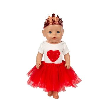 Noul model de Inima set Papusa Haine se Potrivesc Pentru 43cm copil haine Papusa reborn Papusa Accesorii