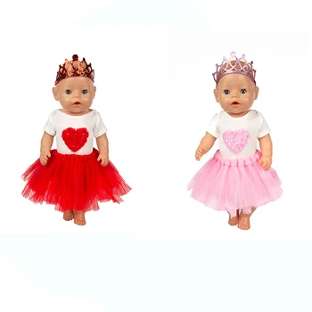 Noul model de Inima set Papusa Haine se Potrivesc Pentru 43cm copil haine Papusa reborn Papusa Accesorii