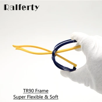 Ralferty TR90 Flexibil Copii Ochelari Cu Șnur Cadru Pătrat Ochelari Pentru copii Baieti Fete Miopie Grad de Rame Optice 8140