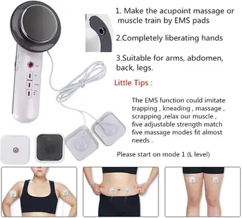 3in1 cu Ultrasunete EMS Body Slimming Massager Cavitație Pierderea in Greutate Anti Celulita Galvanic Infraroșu Dispozitiv de Terapie cu Ultrasunete