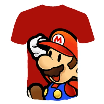 Vara Copilul Harajuku stil Clasic Jocuri Super Mario tricou Baiat Fata Mario Bros 3D de Imprimare T-shirt pentru Copii Moda tricou Topuri