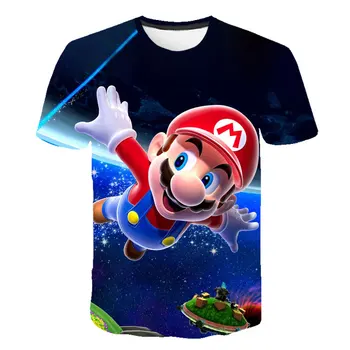 Vara Copilul Harajuku stil Clasic Jocuri Super Mario tricou Baiat Fata Mario Bros 3D de Imprimare T-shirt pentru Copii Moda tricou Topuri