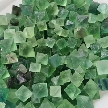 Naturale fluorit Verde octaedru de piatră prețioasă cristal polytope pentru decor