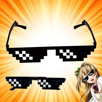 Amuzant Spoof Mozaic Ochelari de Jucărie Huligani Viața Ochelari de 8 Biți Pixel Face Cu EA ochelari de Soare Unisex ochelari de Soare, Jucării Distractiv Glumă Cadou 4*