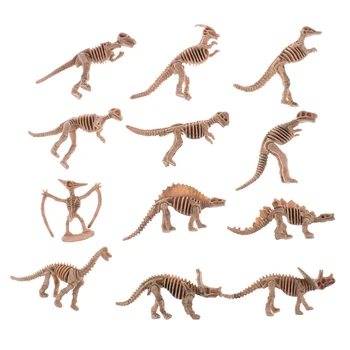 12buc/set Realiste Diverse Simulare Dino Dinozaur Plastic Model de Jucărie pentru Copii Cifrele de Colectare Stabilit Schelet Decor Acasă