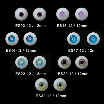 Papusa BJD Ochii Rășină Ocular Dimensiune 1/3 1/4 1/6 1/8 Yosd SD MSD Dimensiunea de Fum 12mm 14mm Mingea papusa cap pline de Culoare, ochi de Culoare