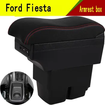 Pentru Ford Fiesta 2009-2017 Centrul Consolei Centrale Cutie De Depozitare Cotiera Restul De Braț Rotativ 2010 2011 2012 2013 2016