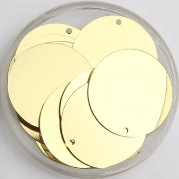 60g Mare Rotund Paiete 50mm PVC Paiete Rotunde Plate Paillette Pentru Dans din Buric, Costume de Lumină Paiete aurii