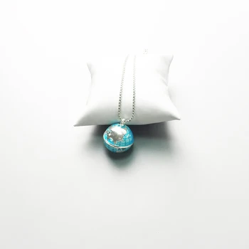 Edelweiss Fulg de Zăpadă Glob de-al TREILEA OCHI CHAKRA Pandantive, Bijuterii de Moda de Argint 925 Cadou de Lux Pentru Femei Barbati se Potrivesc Colier