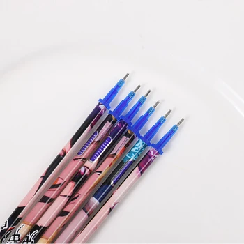 100BUC Anime Demon Slayer Cerneală cerneala Refill Neutru Pen Pix cu Cerneală de Neșters Alternative Creion Refill Negru Albastru