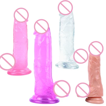 Anal Dildo Penis Moale Jelly Vibrator Realist ventuza de sex Masculin Penisul Masturbari sex Feminin Jucării Erotice pentru Adulti Jucarii Sexuale pentru Femei
