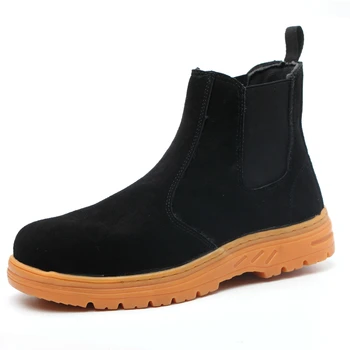 Plus dimensiune bărbați moda steel toe acoperă lucru, cizme de siguranță lucrător din piele moale de scule pantofi de securitate glezna chelsea botas om