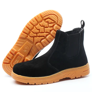 Plus dimensiune bărbați moda steel toe acoperă lucru, cizme de siguranță lucrător din piele moale de scule pantofi de securitate glezna chelsea botas om