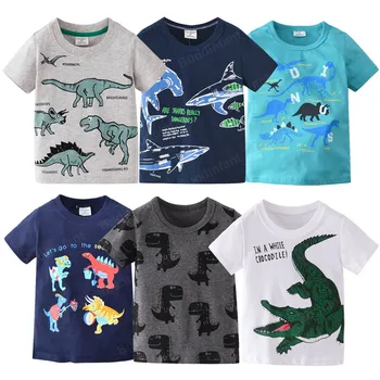 Dinozaur Imprimare Copii Topuri Tricou pentru Copii Haine de Vară 2020 Boys T-Shirt Bumbac 7 Ani Tricou baietel de Îmbrăcăminte Copil