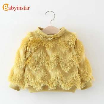 Babyinstar Fetita Tricou Copii Îmbrăcăminte Ciucuri Copilul Tricou Copil De Iarna Pentru Fete Haine Fete Tricou Boutique Topuri