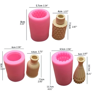 3D Vaza de Flori Mucegai Silicon Floare Urna Oală de Beton Rășină de Turnare Mucegai Instrumente X7YA
