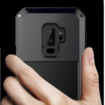 Grele, Puternic, Rezistent La Șocuri Rezistent La Apa Aliaj Metalic Sticla Metal De Acoperire Telefon Mobil Caz Pentru Samsung S9 S9 Plus S10