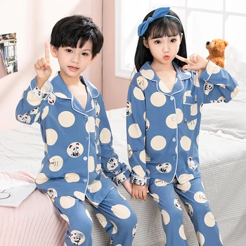 Copiii Set de Pijama Toamna Iarna Fete Băieți, Pijamale, îmbrăcăminte de noapte pentru Sugari Haine Drăguț Desene animate Seturi de Pijama din Bumbac pentru Copii Pijamale