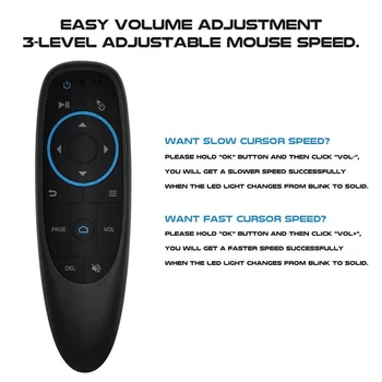 G10BTS Bluetooth 5.0 Air Mouse Giroscop G10 Giroscop Infraroșu fără Fir Control de la Distanță BT5.0 Aero G10S G20S pentru Smart TV BOX Android