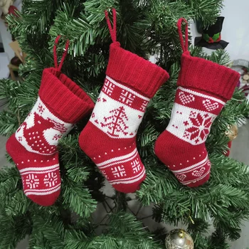 Șosete crăciun Agățat home decor Clasic Copii Drăguț Bomboane Ambalare Cadou Husă Pom de Crăciun Agățat Pandantiv Ornamente de Vacanță