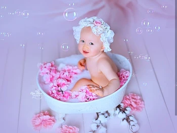 Multifuncțional poate umple cu apă fier de duș, cadă de baie nou-nascut Recuzită Fotografie fotografiere cadă de baie pentru copii din bumbac minunat prop