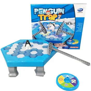 De Dimensiuni mari Pinguin Amuzant Capcana Tabla de Joc pentru Copii Jocuri de Masă pentru Copiii de Familie Gheata Puzzle Spărgător de gheață Bate Giochi Bambini
