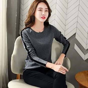 GGRIGHT maneca lunga tricou tricou femei din bumbac stil coreean alb t-shirt femei haine 2019 camiseta mujer tricou femme