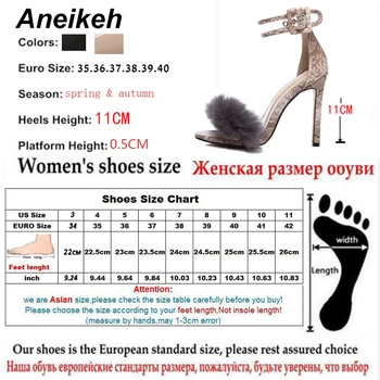 Aneikeh 2018 Vara Sexy Femei de Moda din Piele de Brevet Sandale 11.5 CM Tocuri inalte Pantofi de Pompe de Curea Glezna sandale Sandale Petrecere
