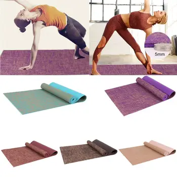 Acasă Sală de Fitness Exercițiu de Antrenament Pad Anti-alunecare Iută Pilates Yoga Mat Covor
