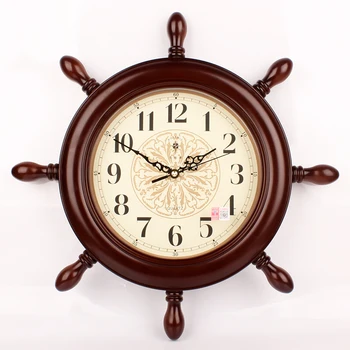 Ceas De Perete Moda Agățat Vintage Ceas De Perete Tăcut Living Decoratiuni Ceas De Perete Navigare Cârma Home Decor Figurine