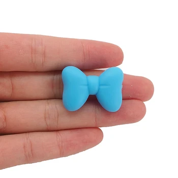 Chenkai 50PCS Bowknot Margele de Silicon BPA Free Cute Suzeta Silicon Pentru Sugari DIY Copilul Masticabile Dentitie Face Bijuterii Cadou