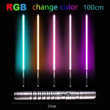 100cm Cosplay Jucărie RGB de Culoare 11 Sabia de Lumină Stick Sabie Metal Sabia Decolorarea cu Laser Luminos în aer liber, Creativ Wars Jucarii