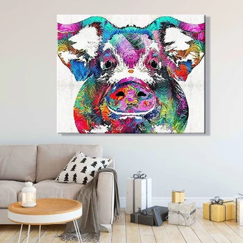 Vopsea de numărul de arta pictura de numere vitele Sigilii de porc Fie dezordonat cu culoarea rezumat Minunat manual Personalizat Amuzant