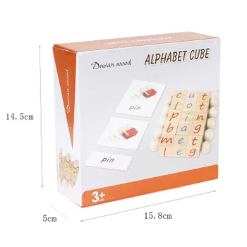 Dropshipping Pinyin Bloc De Ortografie Limba Engleză Cuvânt Ortografie Alfabetul Magic Cube Didactice Montessori Educația Timpurie