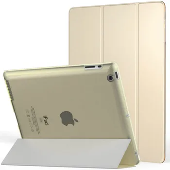Pentru iPad 2 3 4 Caz Usoare Inteligent Subțire Shell Translucid Înghețat Capacul din Spate pentru iPad 2 3 4 Auto Wake/Sleep A1395 A1396 A1430