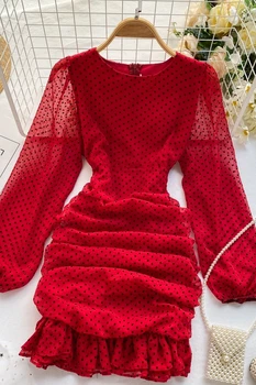 2019 noua moda de îmbrăcăminte pentru femei Toamna ciufulit rochie de mireasă rochie de iarna