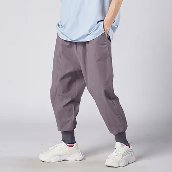 2020 nou pantaloni barbati stil Japonez lenjerie de bumbac și pantaloni casual barbati rularea pantaloni stil Chinezesc pantaloni largi
