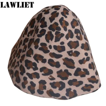 B088 Leopard Simțit Lână Con Cloche Capota Pălării Pălării Palarioare De La Baza Blocului