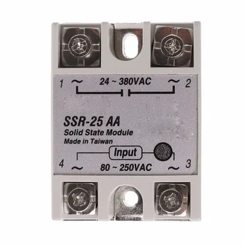 Solid state Relay Modul SSR-25 AA 25A 250V 80-250V AC de Intrare 24-380V curent ALTERNATIV