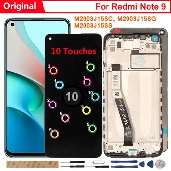 Raugee Original Ecran Pentru Xiaomi Redmi Nota 9 Ecran Tactil LCD cu Rama Digitizer Inlocuire Pentru Redmi Nota 9 LCD 10 Atingere