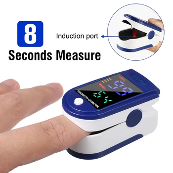 Digital Degetului Pulsoximetru Saturația de Oxigen din Sânge Metru Degetul SPO2, PR Monitor de Ritm Cardiac de Îngrijire a Sănătății + Sac de Depozitare
