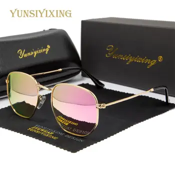 YUNSIYIXING Pilot Stil Lentile Polarizate pentru Femei ochelari de Soare Moda Cadru Metalic arc Balama Ochelari de Epocă Bărbați 3548 gafas de sol
