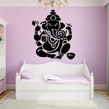WJWY Ganesha Domnul Autocolante de Perete Elefant Indian Modern Decor Acasă Detașabil Vinil picturi Murale Pentru Camera de zi Dormitor
