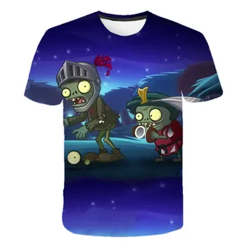 Vara Baieti Haine Casual T-shirt Plante Vs Zombie Model 3D Imprimate tricou Copii Purta de Desene animate Joc de Copil Topuri Tricou
